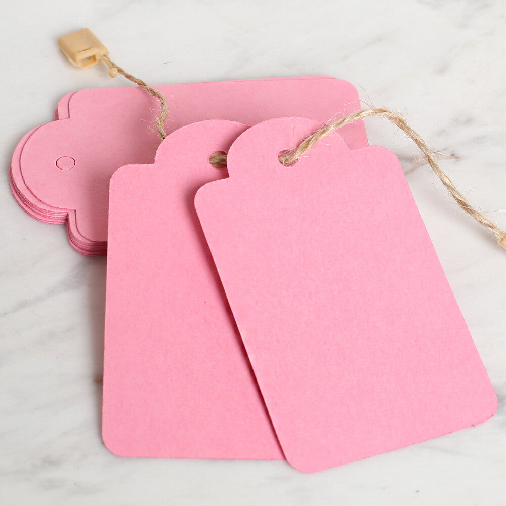 Loren 10'lu Pembe Etiket ve Klipsli Etiket İpi